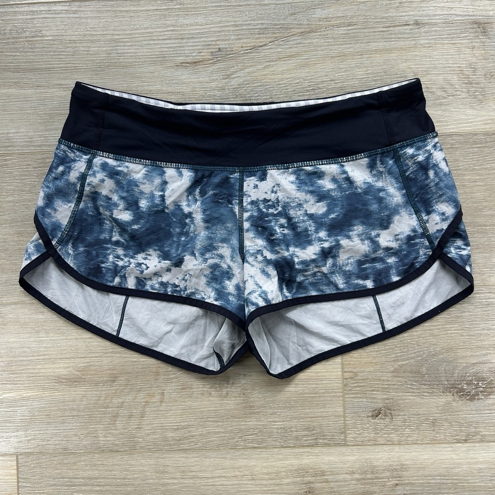 Lululemon Size 8 LR Speed Up 2.5" Sea Side Silver‎ Fox Alberta Lake Blue Shorts